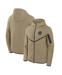 Nike Men's Tan Chicago Cubs Tech Fleece Windrunner Full-Zip Hoodie Jacket