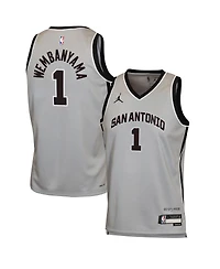 Jordan Big Boys and Girls Victor Wembanyama Silver San Antonio Spurs Swingman Jersey
