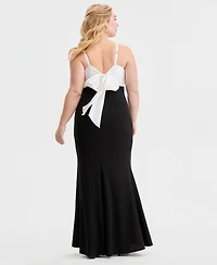 Created for Macy's, City Studios Trendy Plus Ruched-Bust Mermaid Gown