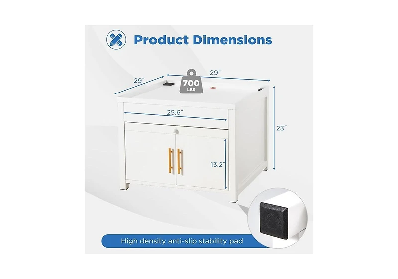 Aecojoy Laundry Pedestal, 700 Lbs Capacity Washer Dryer Pedestal, 29''29''23''H Washer and Dryer Stand