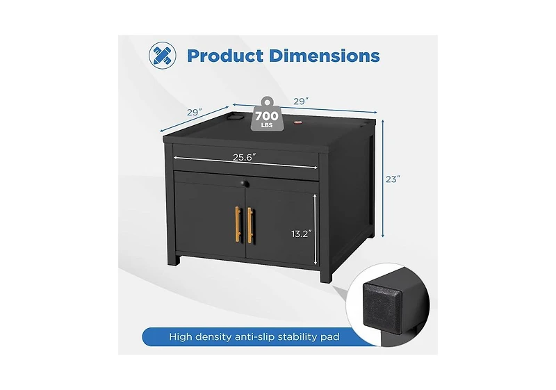 Aecojoy Laundry Pedestal, 700 Lbs Capacity Washer Dryer 29''29''23''H and Stand