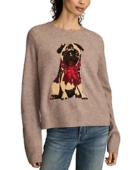 Lucky Brand Women's Cloud Soft Pug Crewneck Sweater