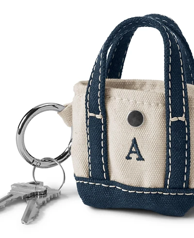 Lands' End Pre-Monogrammed Letter A Micro Canvas Tote