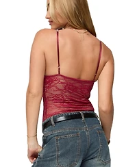 Edikted Women's Nolyn Sheer Lace V Neck Bodysuit