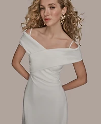 Donna Karan New York Women's Criss-Cross Off-Shoulder Dress