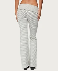 Edikted Womens Kaeli Stripey Flared Leggings