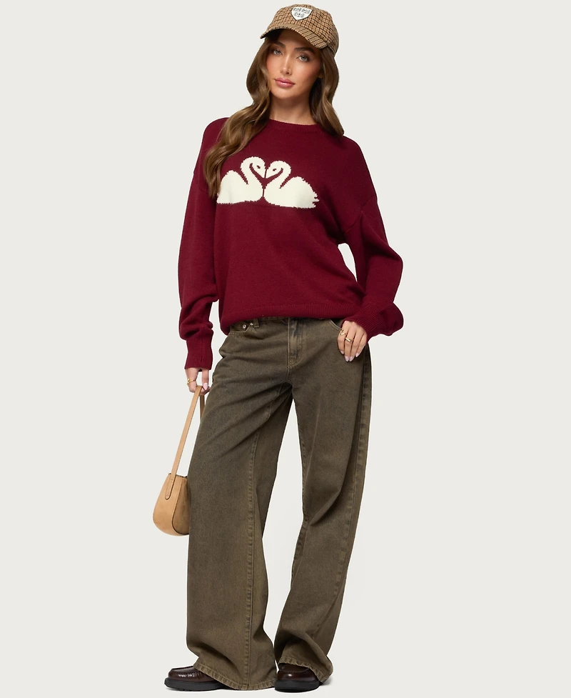 Edikted Women's Swan Oversized Knit Sweater