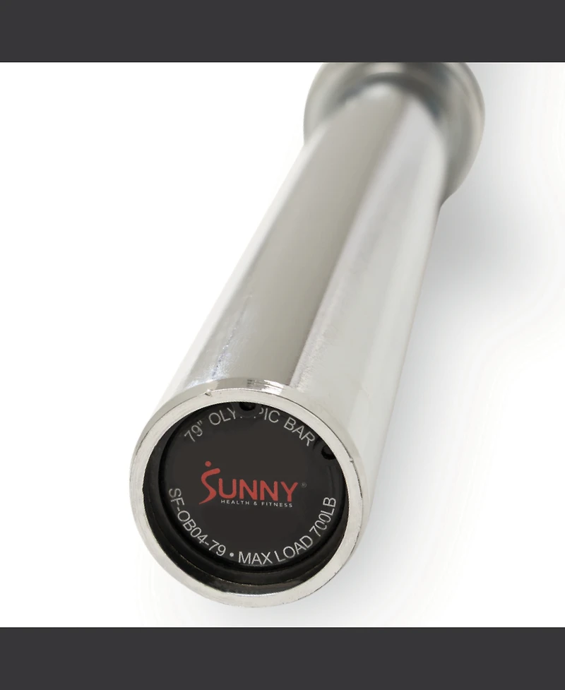 Sunny Health & Fitness 79” (6.6 ft) Olympic Barbell Bar