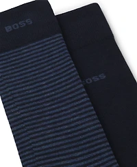 Hugo Boss Men's 2-Pack Stripe Design Socks