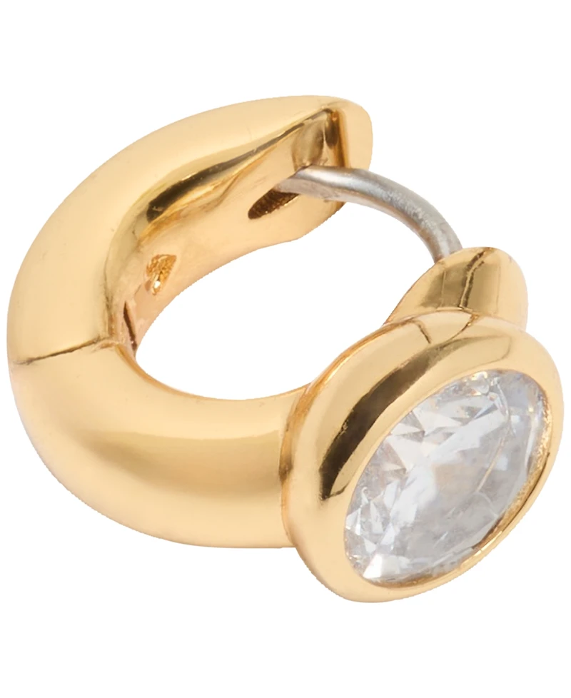 kate spade new york Cubic Zirconia Sparkling Round Huggie Earrings