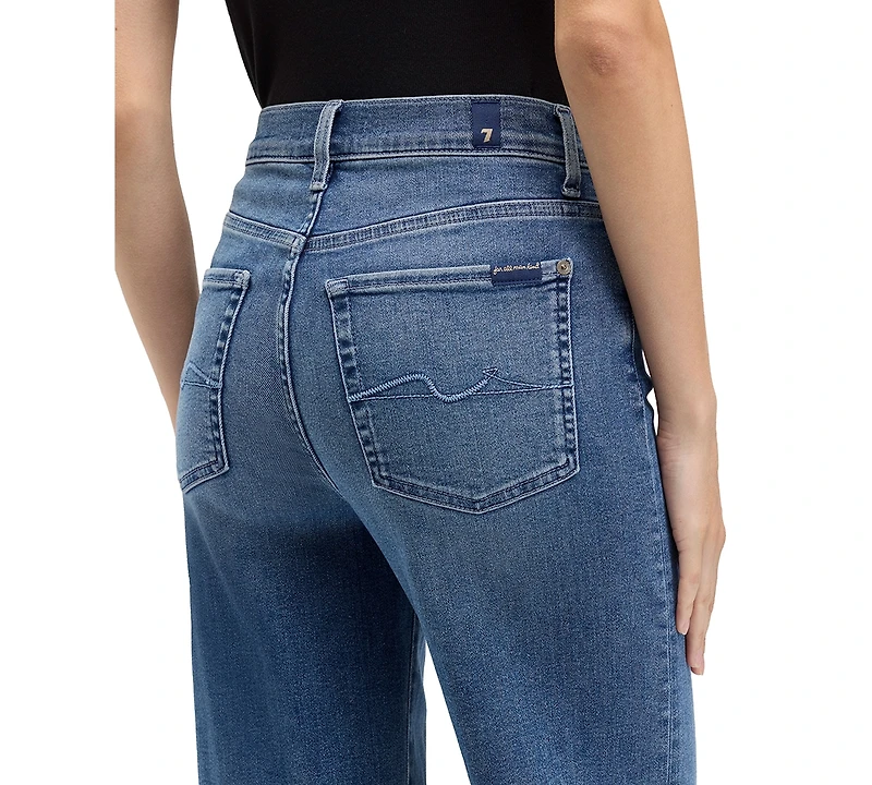 7 For All Mankind Women's Dojo Mid-Rise Flare Leg Jeans