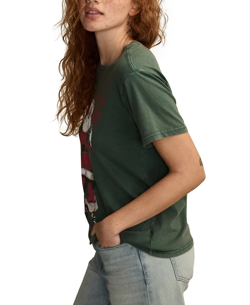 Lucky Brand Women's Claus Coke Classic Crewneck Top