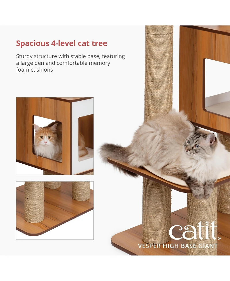 Catit Vesper High Base Giant, Walnut