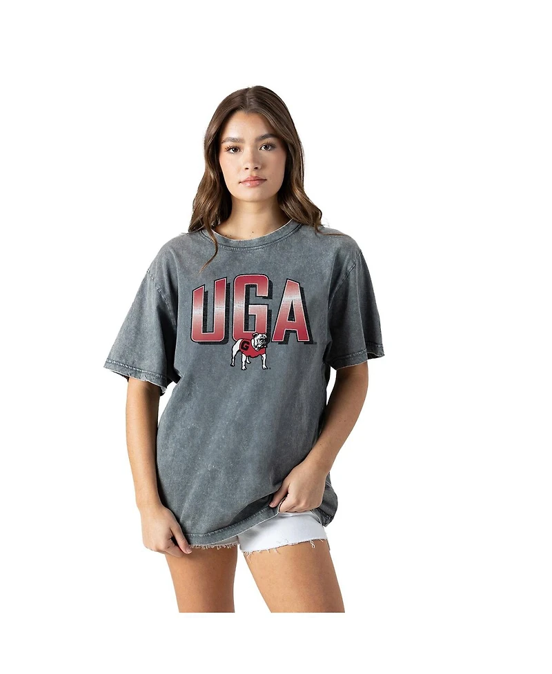 Gameday Couture Women's Gray Georgia Bulldogs Snow Washed Relaxed Fit Classic T-Shirt