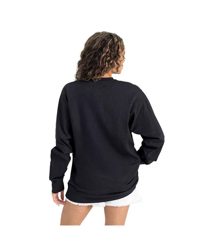 Gameday Couture Women's Black Chicago Bears Oversized Long Sleeve T-Shirt