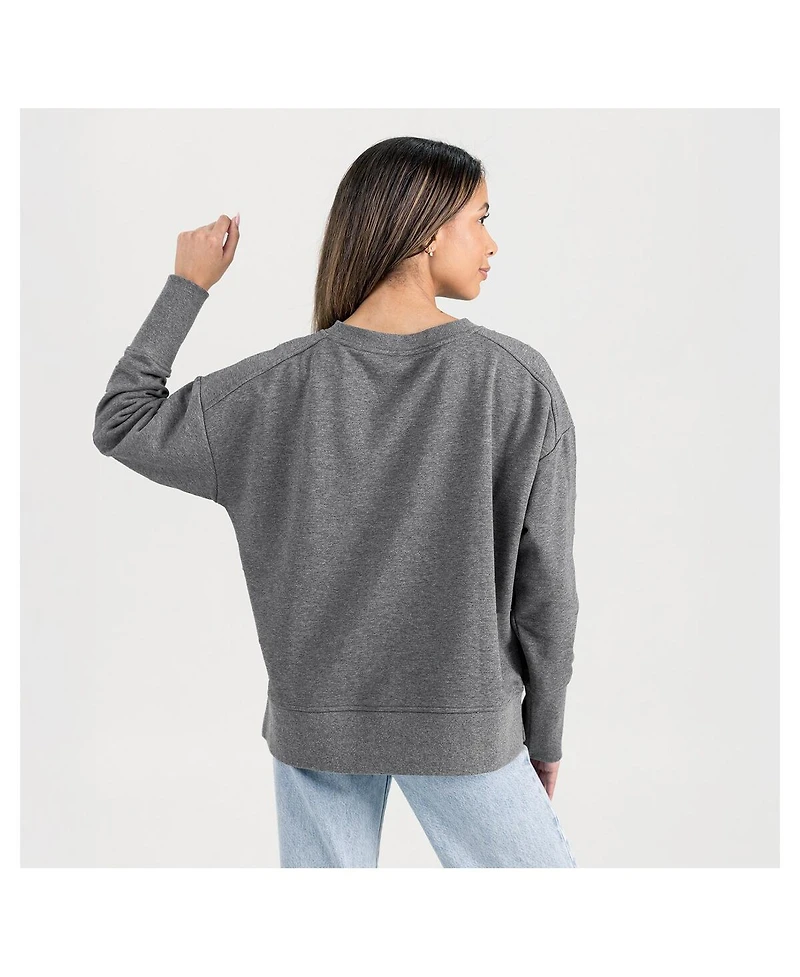 Gameday Couture Women's Gray Arkansas Razorbacks French Terry V-Neck Pullover Sweatshirt