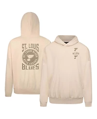 Levelwear Men's Cream St. Louis Blues Contact Stamp Pullover Hoodie