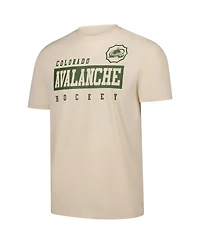 Levelwear Men's Cale Makar Khaki Colorado Avalanche 2024 Nhl Military Appreciation Richmond Delta Player Name Number T-Shirt