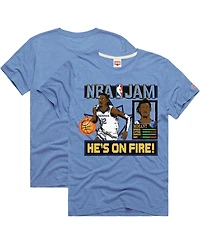 Homage Men's and Women's Ja Morant Light Blue Memphis Grizzlies Nba Jam Tri-Blend T-Shirt