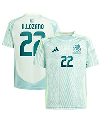 Adidas Big Boys and Girls Hirving Lozano Green Mexico National Team 2024 Away Replica Player Jersey