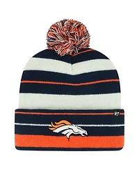 '47 Brand Men's Navy Denver Broncos Powerline Cuffed Knit with Pom Hat