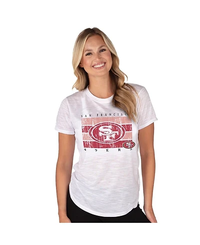 Concepts Sport Women's White San Francisco 49ers Infuse Lightweight Slub Knit Top