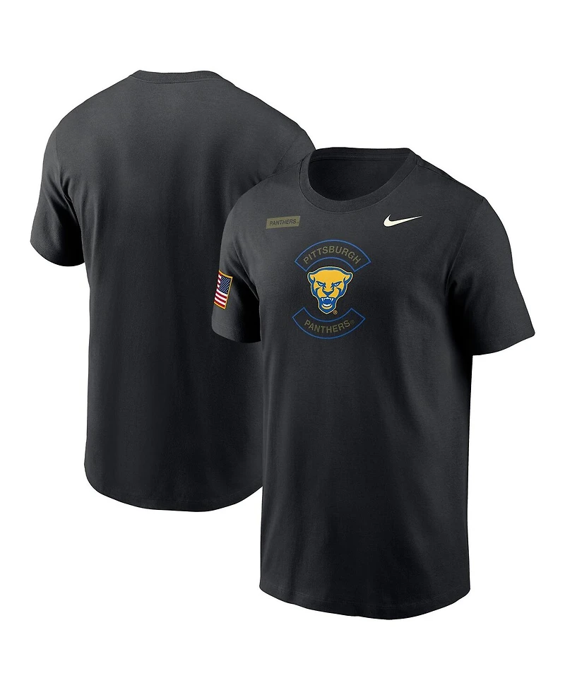 Nike Men's Black Pitt Panthers 2025 Military Appreciation Dri-fit T-Shirt