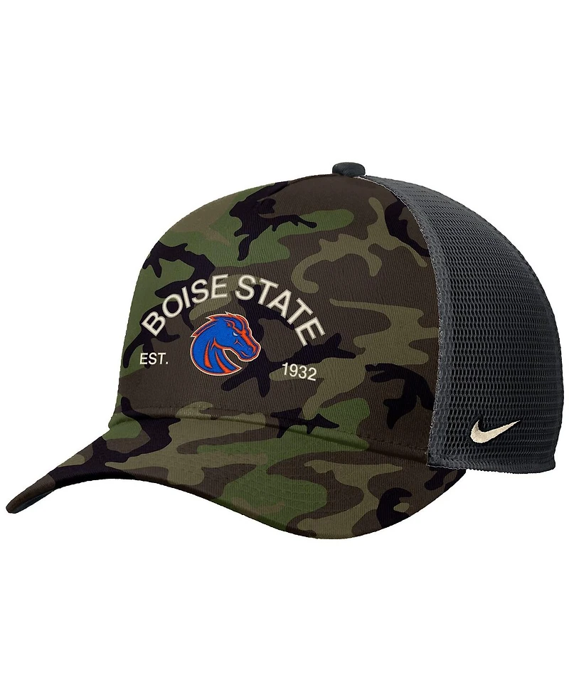 Nike Men's Camo Boise State Broncos 2025 Military Appreciation Rise Adjustable Trucker Hat