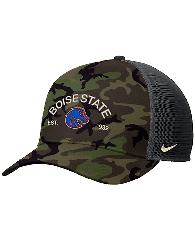 Nike Men's Camo Boise State Broncos 2025 Military Appreciation Rise Adjustable Trucker Hat