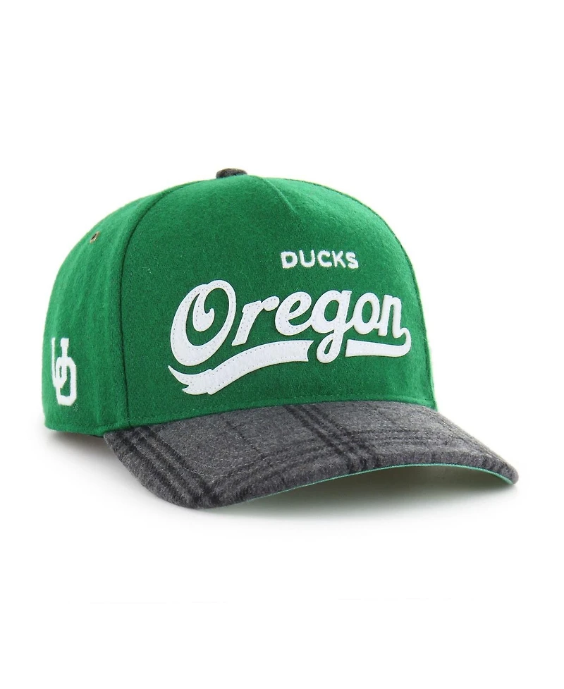 '47 Brand Men's and Women's Kelly Green Oregon Ducks Windowpane Plaid Collection Hitch Adjustable Hat