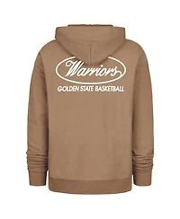 '47 Brand Men's Khaki Golden State Warriors Triple Double Foundation Premium Hoodie Sweatshirt
