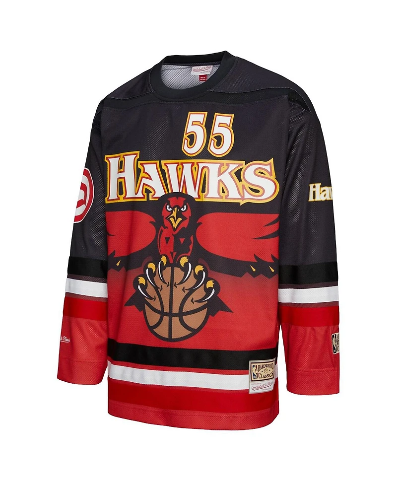 Mitchell & Ness Men's and Women's Dikembe Mutombo Red Atlanta Hawks Maxxed Out Fashion Hockey Jersey