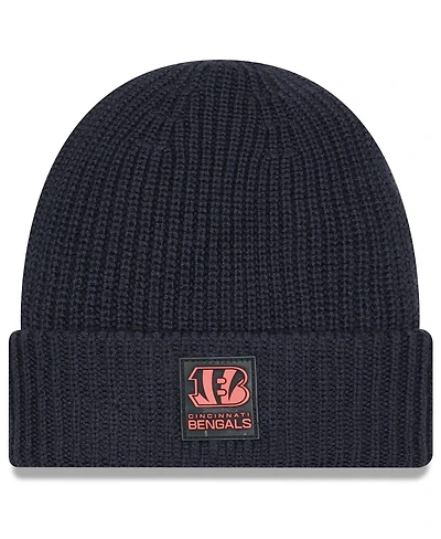 New Era Men's Charcoal Cincinnati Bengals 2025 Sideline Cold Weather Cuffed Knit Hat