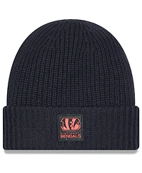 New Era Men's Charcoal Cincinnati Bengals 2025 Sideline Cold Weather Cuffed Knit Hat