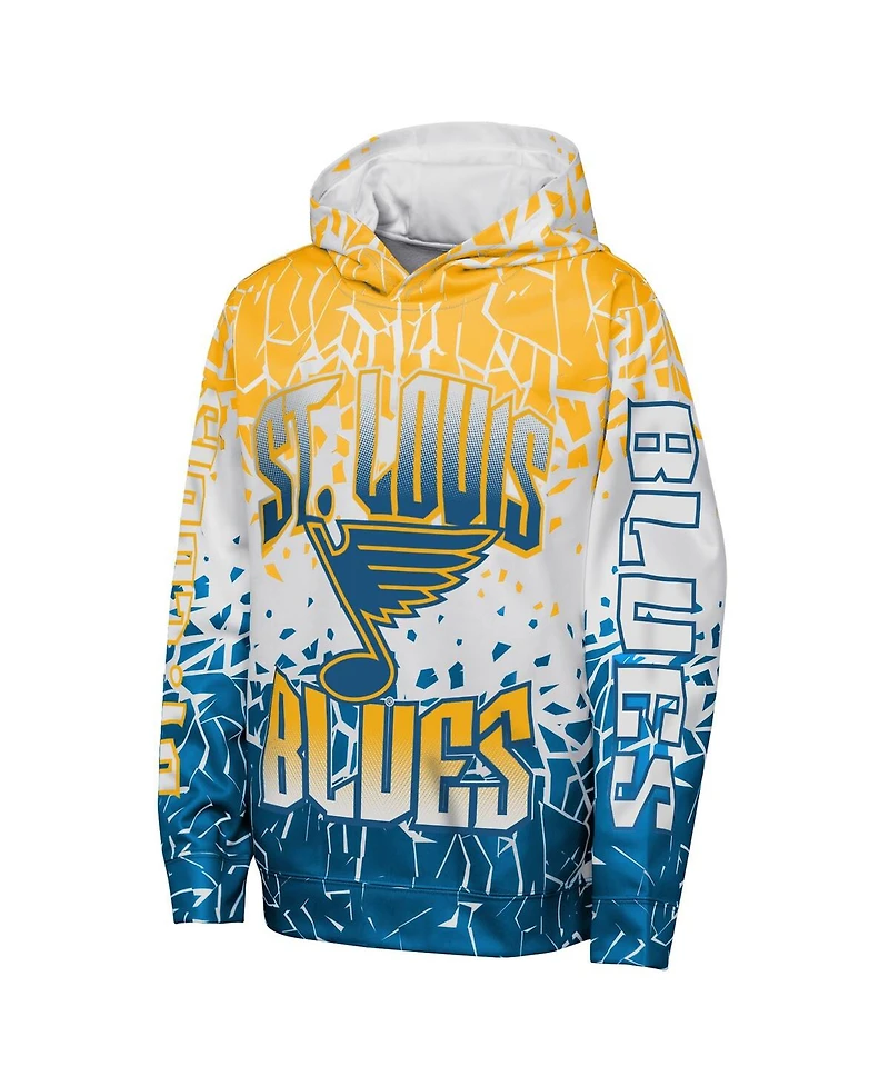 Outerstuff Big Boys and Girls Gold St. Louis Blues Frozen Frenzy Hoodie