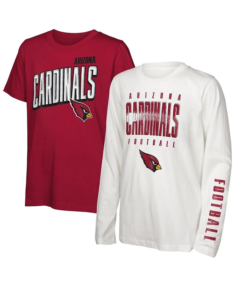 Outerstuff Big Boys and Girls Arizona Cardinals The Mix Combo T-Shirt Set