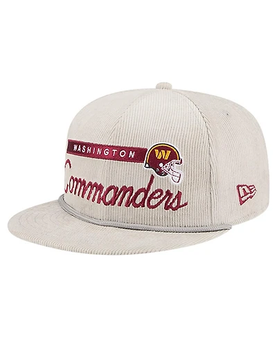 New Era Men's Gray Washington Commanders Cord Rope Corduroy 9FIFTY Snapback Hat