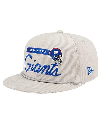 New Era Men's Gray New York Giants Cord Rope Corduroy 9FIFTY Snapback Hat