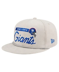 New Era Men's Gray New York Giants Cord Rope Corduroy 9FIFTY Snapback Hat