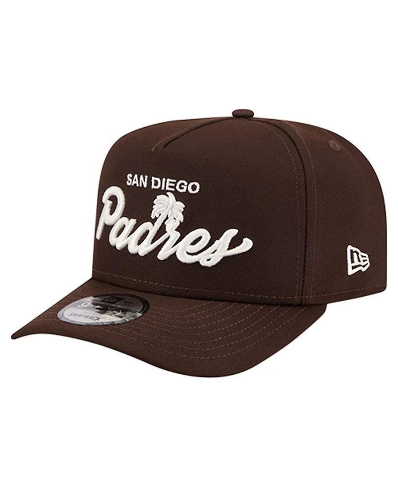 New Era Men's Brown San Diego Padres Local Play A-Frame 9FIFTY Snapback Hat