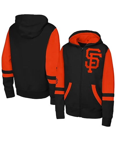 Outerstuff Men's Black San Francisco Giants Stadium Color Block Full-Zip Hoodie