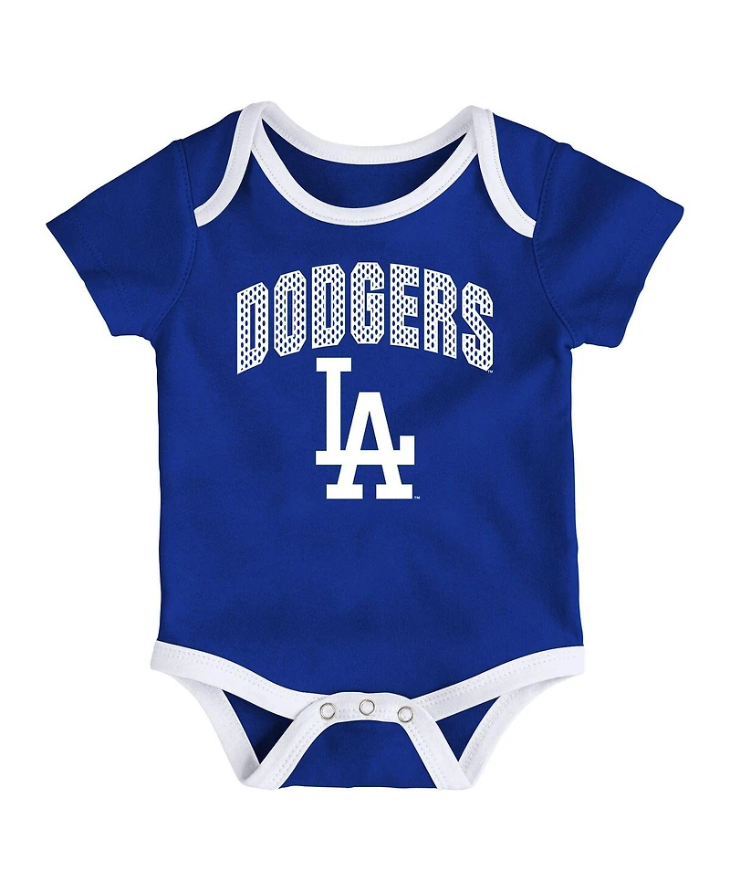 Outerstuff Baby Boys and Girls 3-Pack Los Angeles Dodgers All Day Play Bodysuit Set
