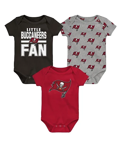 Outerstuff Newborn 3-Pack Tampa Bay Buccaneers Little Tike Bodysuit Set