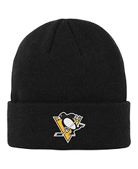 Outerstuff Big Boys and Girls Black Pittsburgh Penguins 2.0 Essential Cuffed Knit Hat