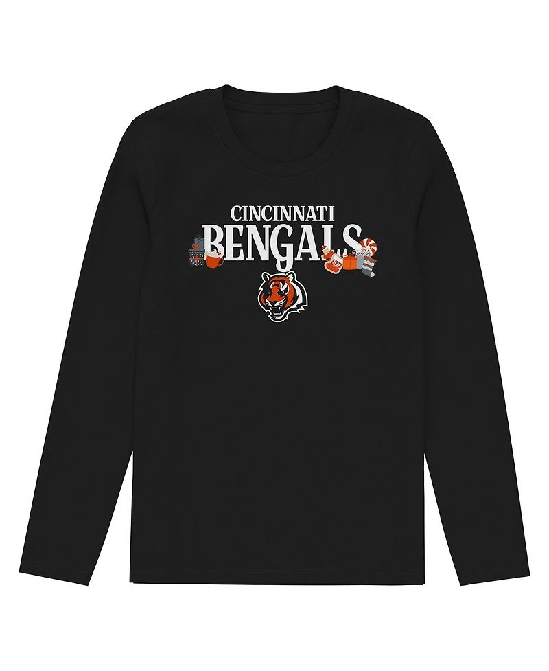 Outerstuff Preschool Black Cincinnati Bengals Chestnut Holiday Sleep Set
