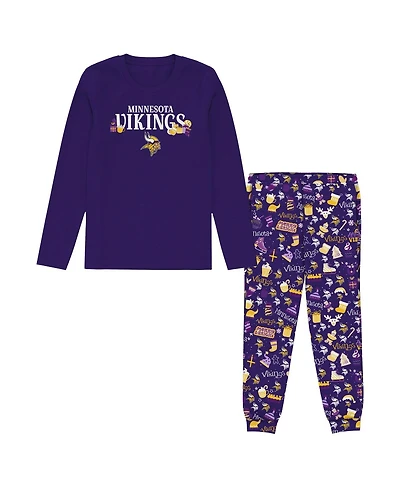 Outerstuff Toddler Purple Minnesota Vikings Chestnut Holiday Sleep Set