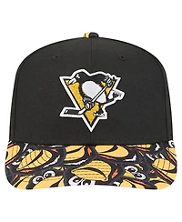 New Era Men's Black Pittsburgh Penguins Mascot Visor 9SEVENTY Adjustable Hat