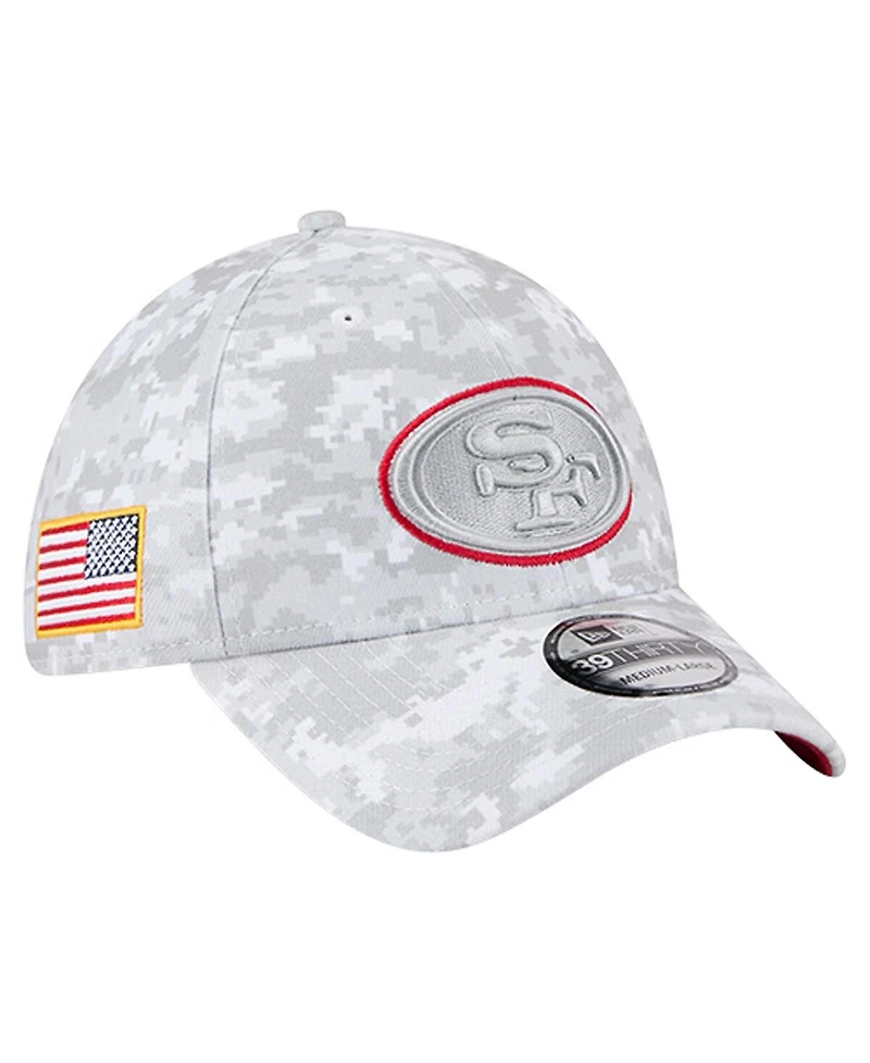 New Era Men's White San Francisco 49ers 2025 Salute to Service Digital Camo Fan Pack 39THIRTY Flex Hat