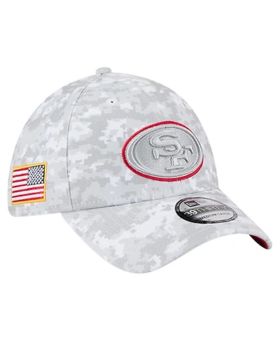 New Era Men's White San Francisco 49ers 2025 Salute to Service Digital Camo Fan Pack 39THIRTY Flex Hat