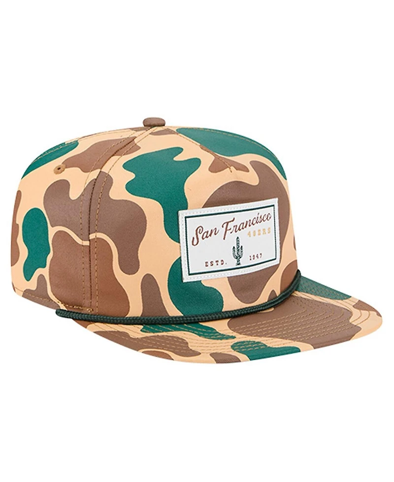 New Era Men's Camo San Francisco 49ers Duck Rope 19TWENTY Adjustable Hat